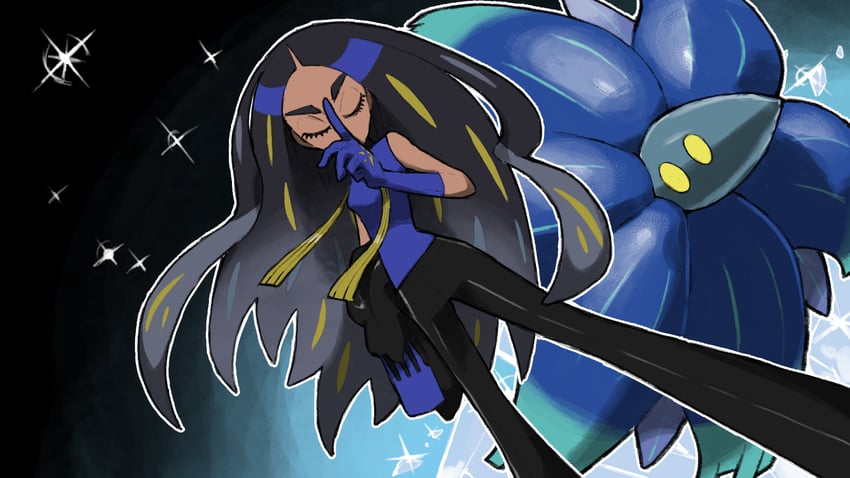 geeta and glimmora (pokemon and 1 more) drawn by blacknirrow