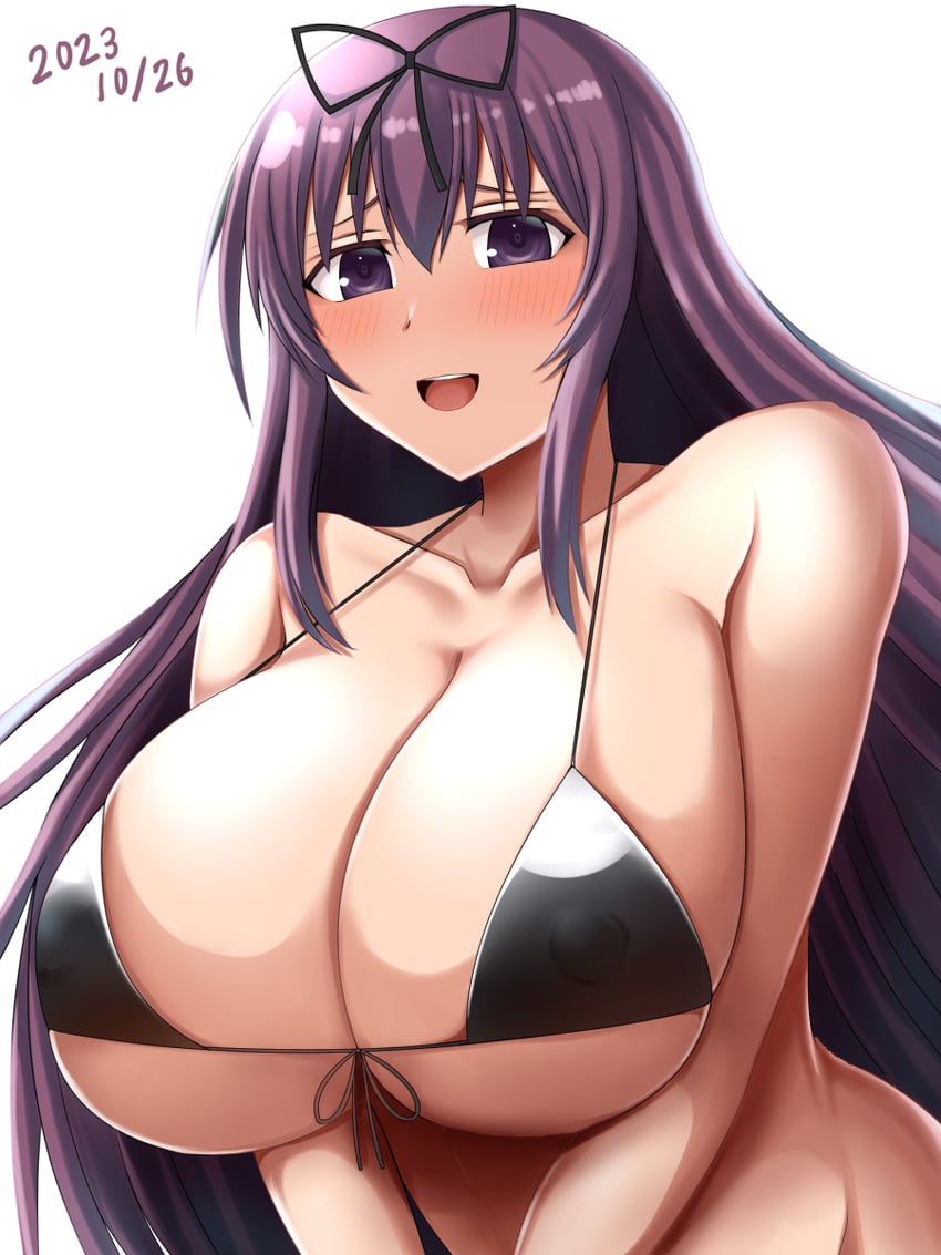murasaki (senran kagura and 1 more) drawn by thelawofueki