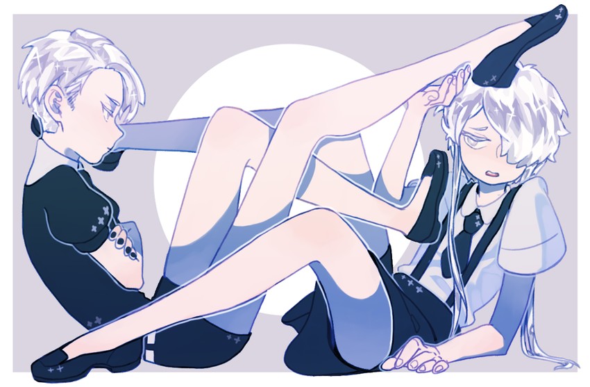 cairngorm and ghost quartz (houseki no kuni) drawn by kako_(515444191)
