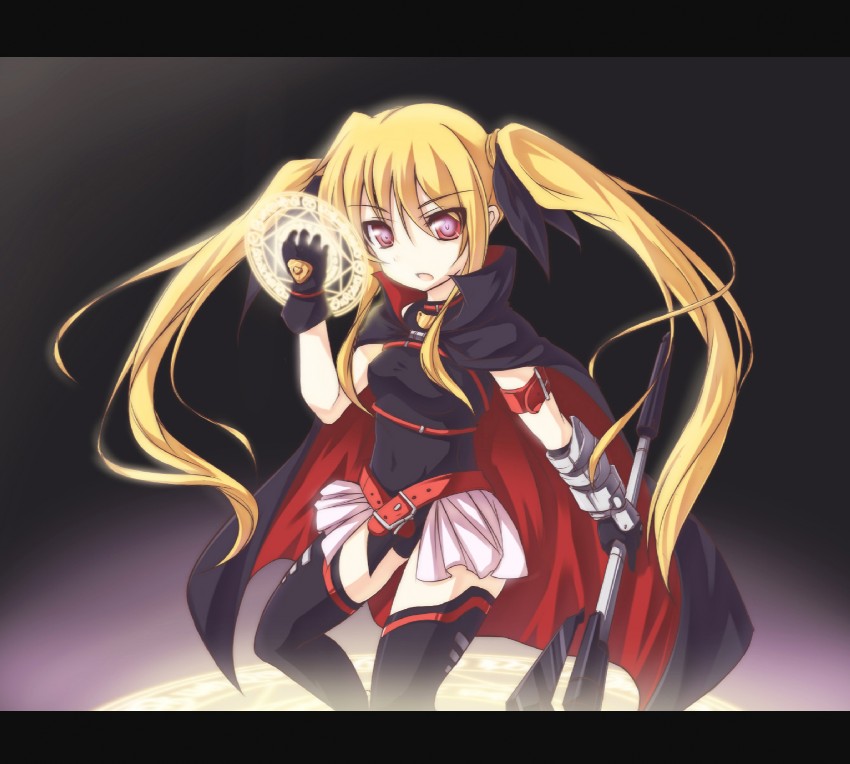 fate testarossa and bardiche (lyrical nanoha and 2 more) drawn by zenn