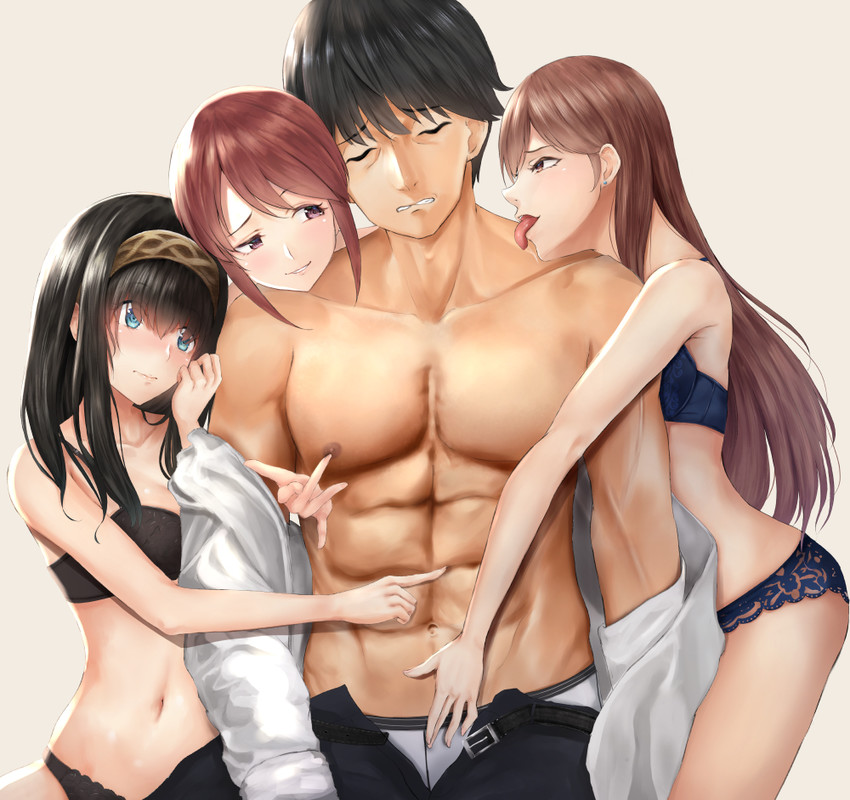 producer, sagisawa fumika, nitta minami, and mifune miyu (idolmaster and 1 more) drawn by irohakaede