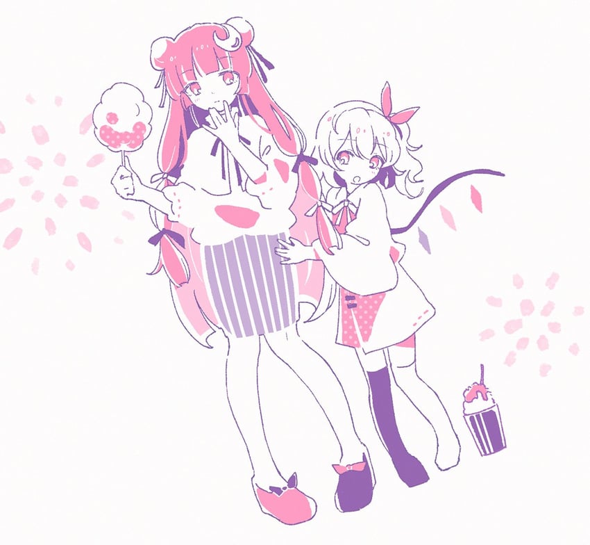 flandre scarlet and patchouli knowledge (touhou) drawn by nig_18