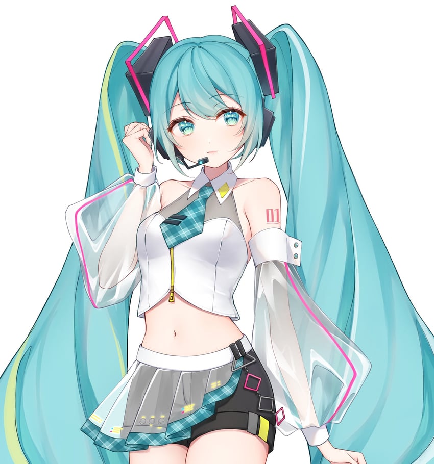 hatsune miku (vocaloid) drawn by drawing_kanon
