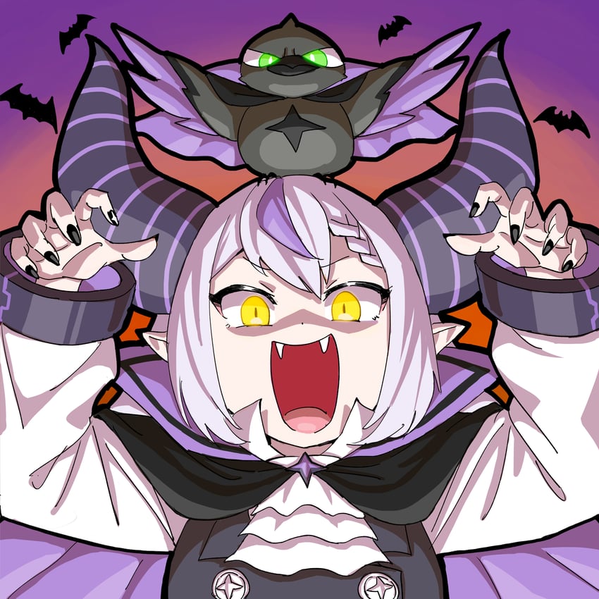 la+ darknesss and crow (hololive) drawn by forest_1988