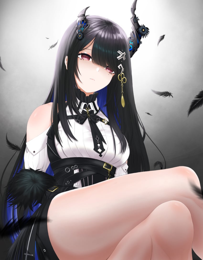nerissa ravencroft (hololive and 1 more) drawn by getsukiba