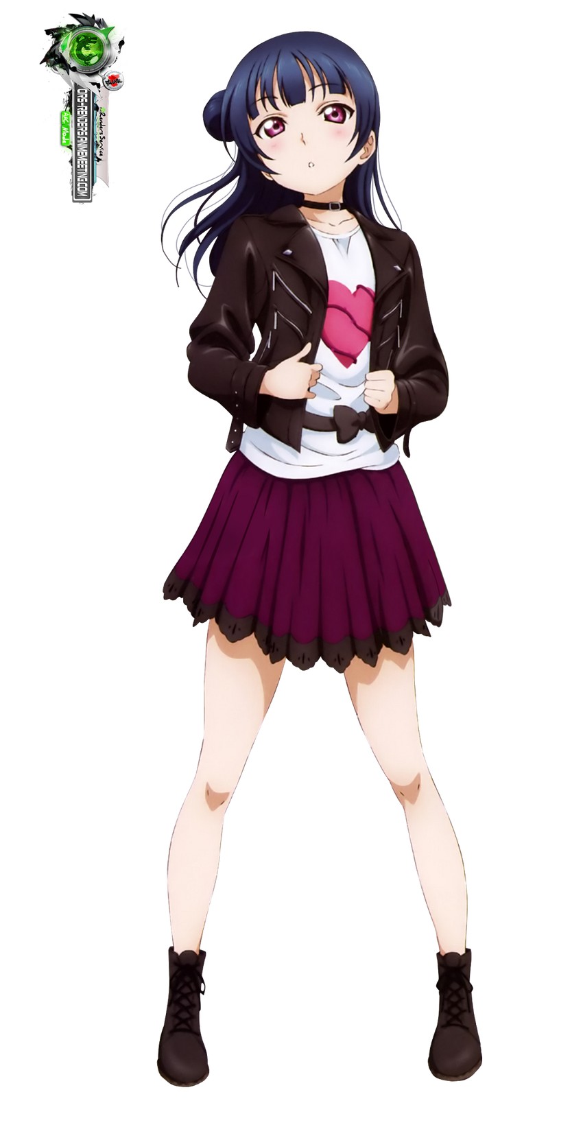 tsushima yoshiko (love live! and 1 more) drawn by ors_anime_renders