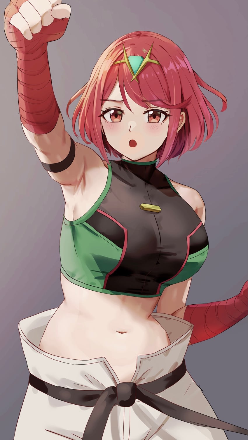 pyra and ghondor (xenoblade chronicles and 2 more) drawn by amayo_thranana