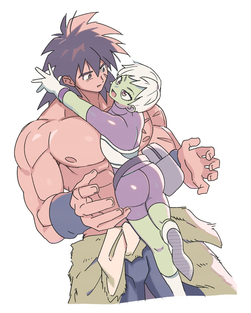 broly and cheelai (dragon ball and 2 more) drawn by ekawa_kanako