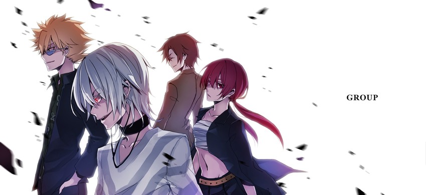 accelerator, musujime awaki, tsuchimikado motoharu, unabara mitsuki, and etzali (toaru majutsu no index and 1 more) drawn by 8c