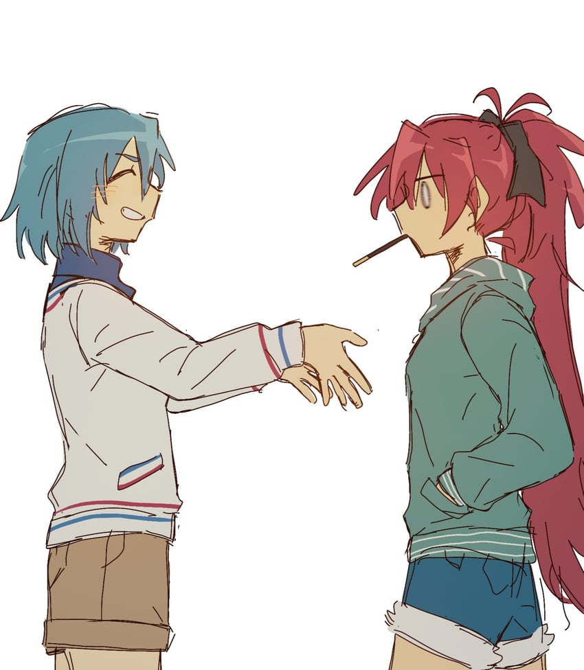 miki sayaka and sakura kyoko (mahou shoujo madoka magica) drawn by sorghum39919263
