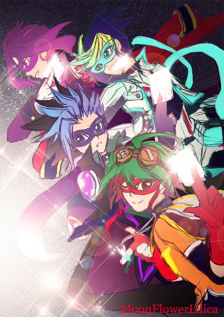 sakaki yuya, ute, joeri, and hugo (yu-gi-oh! and 1 more)