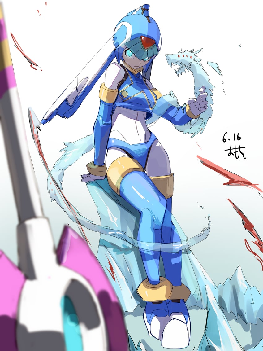 fairy leviathan (mega man and 1 more) drawn by omochi_(mochi_skymega)