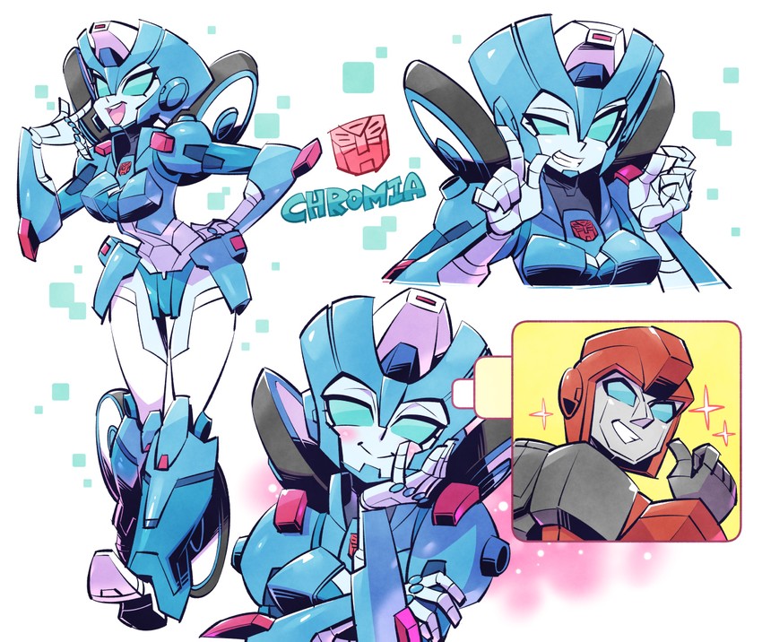 ironhide and chromia (transformers and 1 more) drawn by sunafuki_tabito