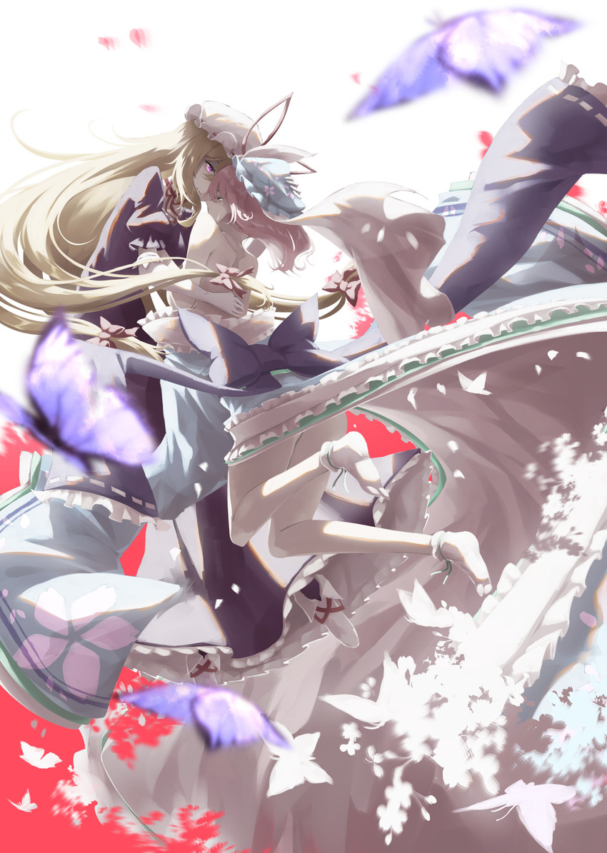yakumo yukari and saigyouji yuyuko (touhou) drawn by otomeza_ryuseigun