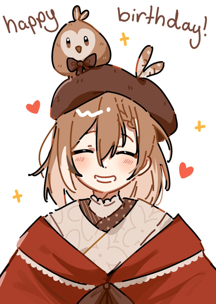 nanashi mumei and hooman (hololive and 1 more) drawn by emne