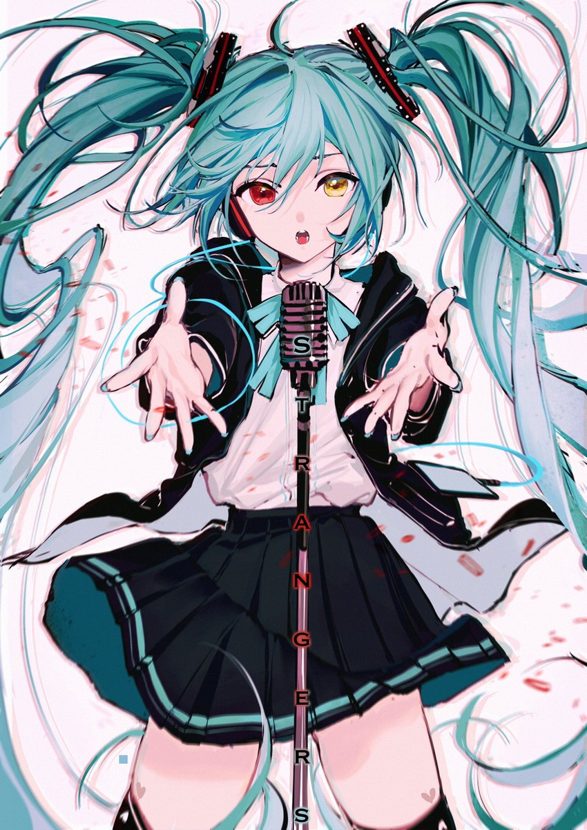 hatsune miku (vocaloid and 3 more) drawn by rumoon