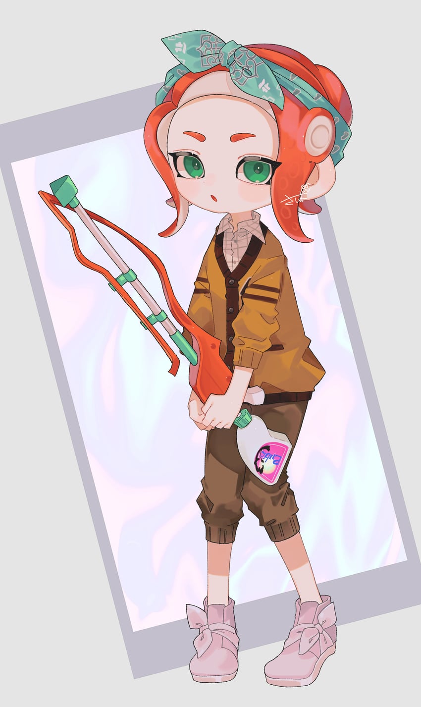 octoling player character and octoling girl (splatoon) drawn by sabata_saba