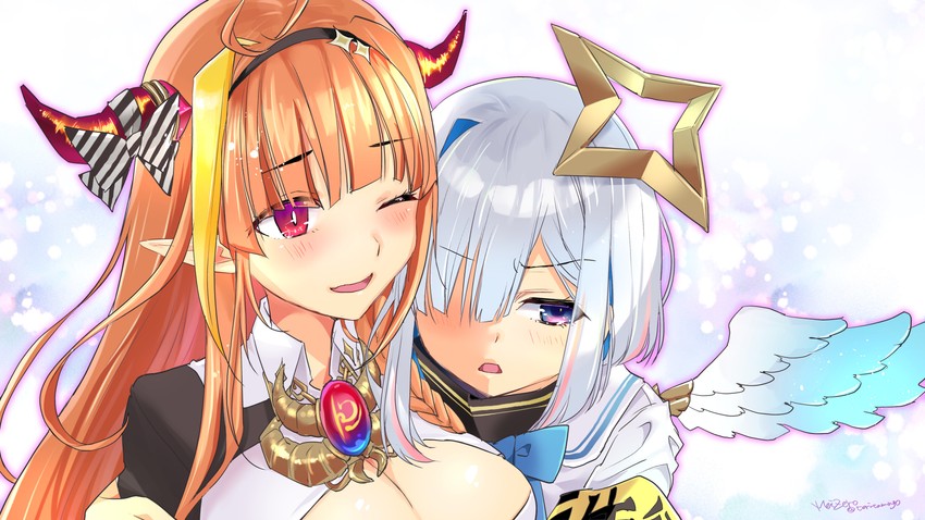 amane kanata and kiryu coco (hololive) drawn by mei_(abliss)