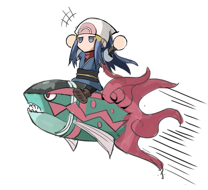 akari and basculegion (pokemon and 1 more) drawn by saiykik