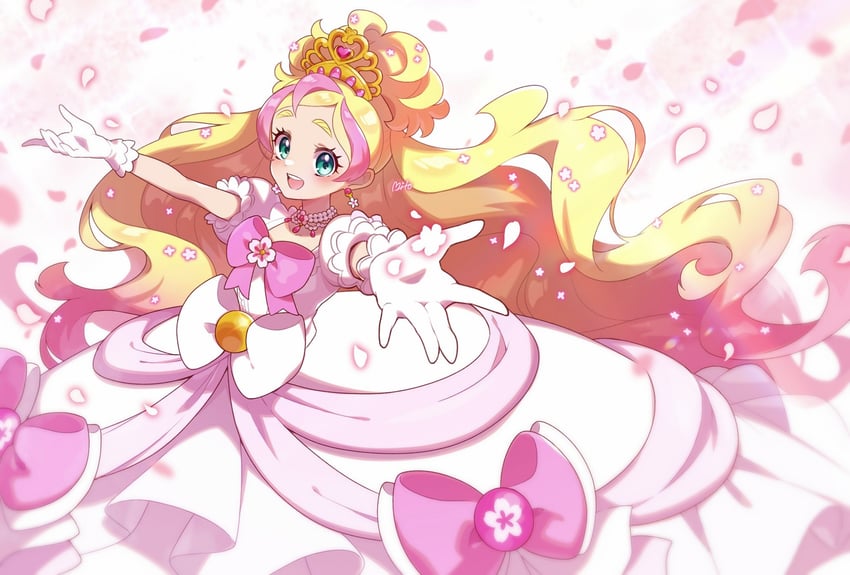 haruno haruka and cure flora (precure and 1 more) drawn by hanamori_mito