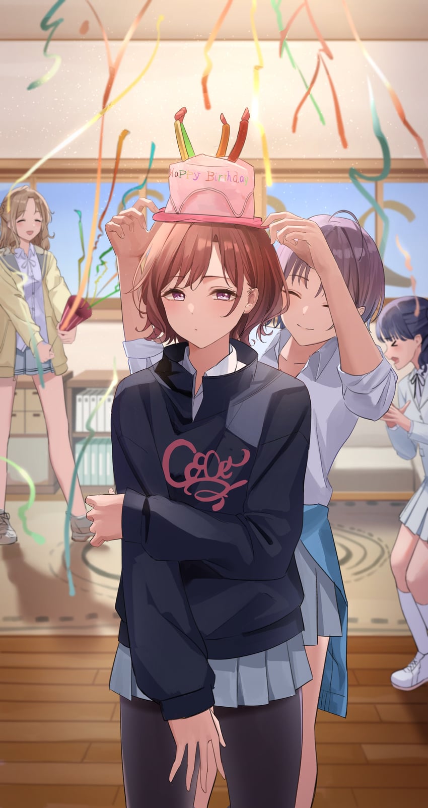 higuchi madoka, asakura toru, fukumaru koito, and ichikawa hinana (idolmaster and 1 more) drawn by fujizarashi