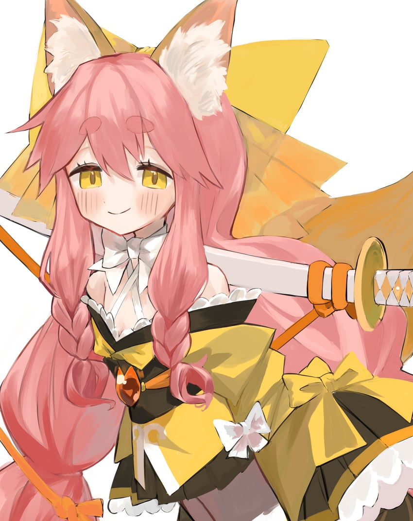 tamamo and tamamo aria (fate and 1 more) drawn by bfmelu