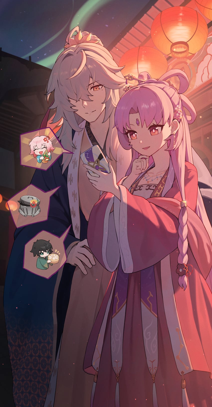march 7th, dan heng, fu xuan, jing yuan, and lordly trashcan (honkai and 1 more) drawn by odd_(hin_yari)