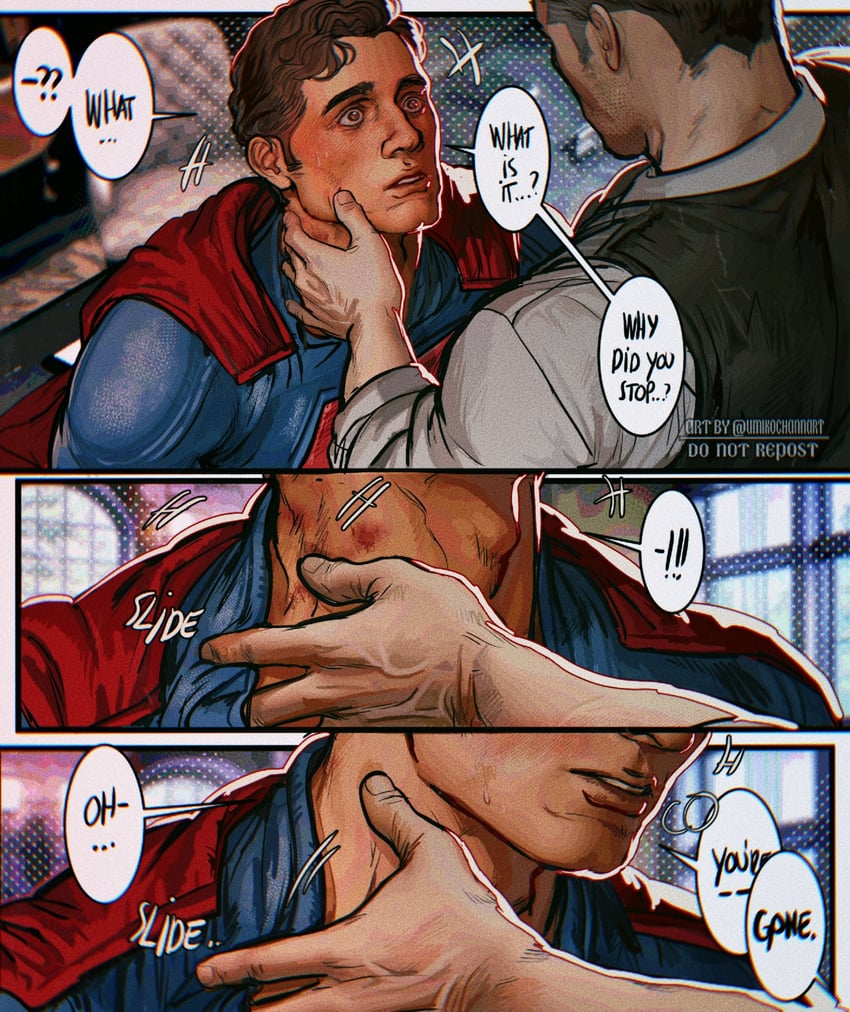 superman, clark kent, and bruce wayne (dc comics and 2 more) drawn by umikochannart