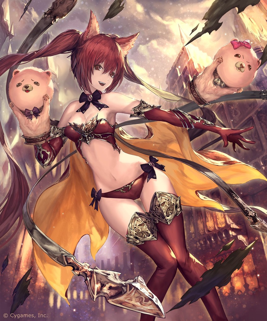 cerberus, mimi, and coco (shingeki no bahamut) drawn by tachikawa_mushimaro