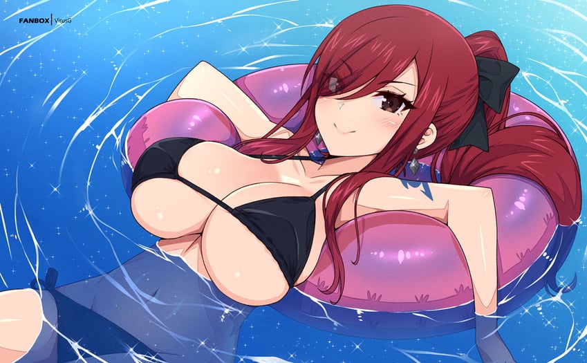 erza scarlet (fairy tail) drawn by virus-g