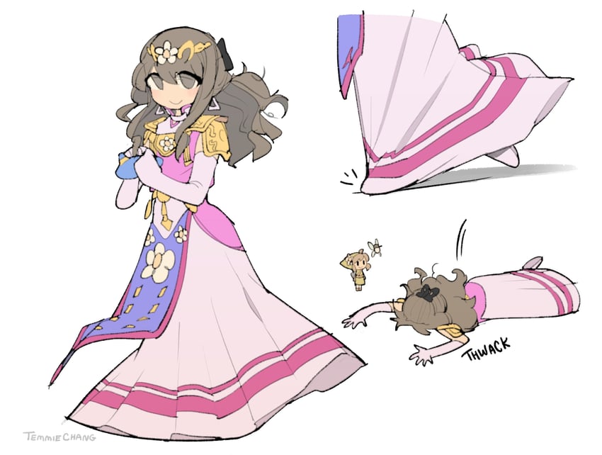 link, princess zelda, and temmie chang (original and 2 more) drawn by temmie_chang