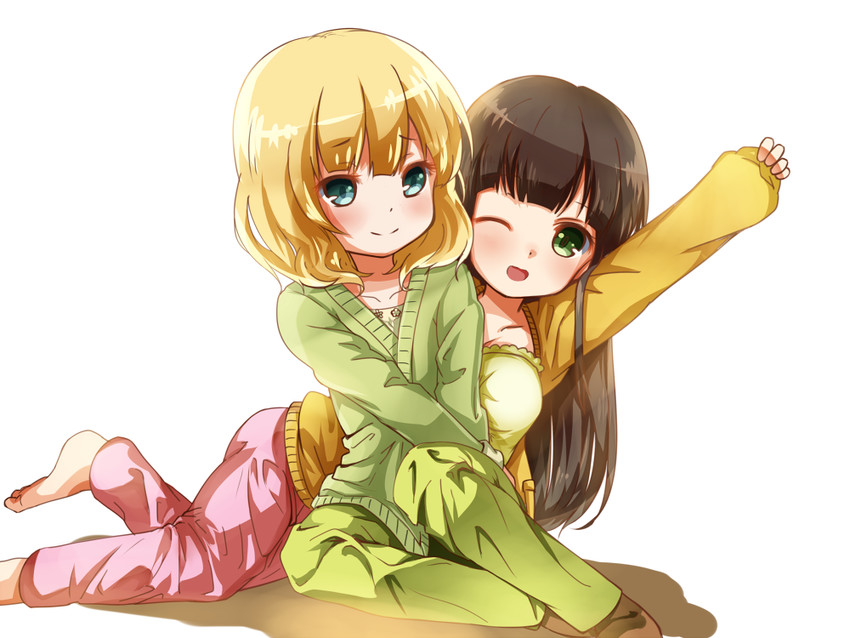 kirima syaro and ujimatsu chiya (gochuumon wa usagi desu ka?) drawn by kafiori