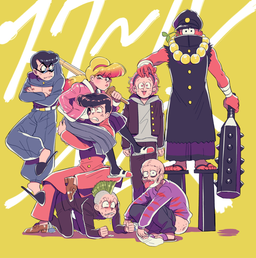 matsuno osomatsu, matsuno karamatsu, matsuno ichimatsu, matsuno jyushimatsu, matsuno choromatsu, and 2 more (osomatsu and 2 more) drawn by oniyama831