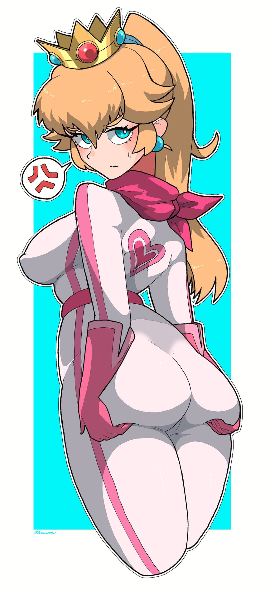 princess peach and biker peach (mario and 1 more) drawn by omura_zojiki