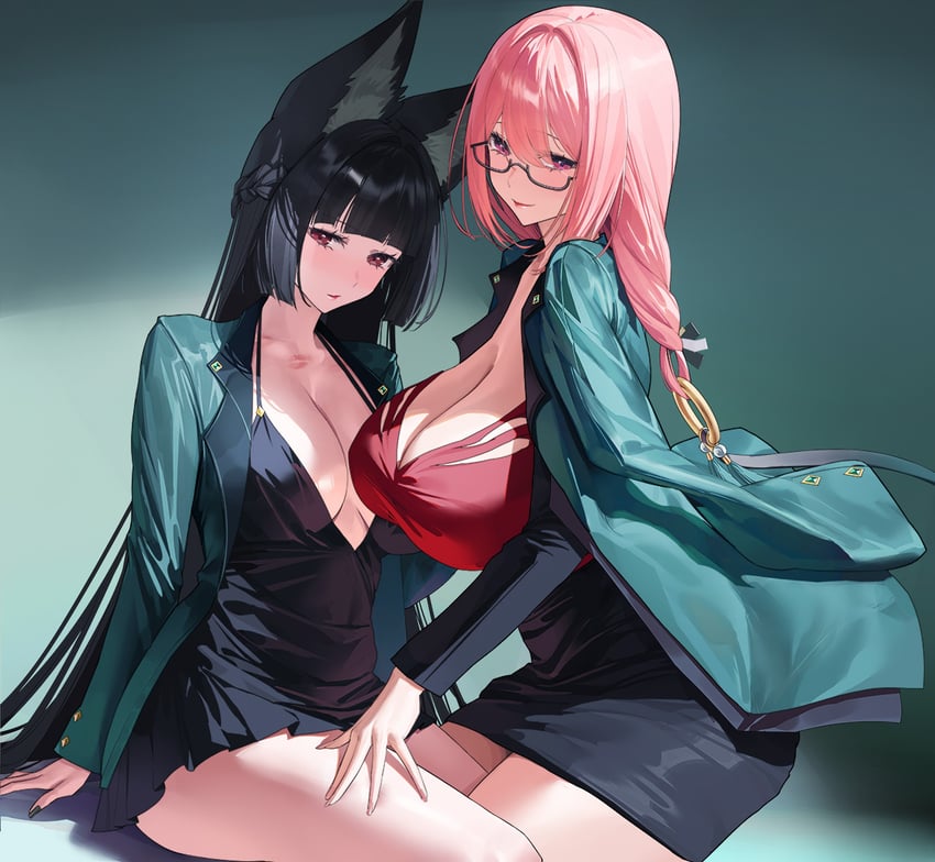 hoshimi miyabi and tsukishiro yanagi (zenless zone zero) drawn by kan_qianhuilan