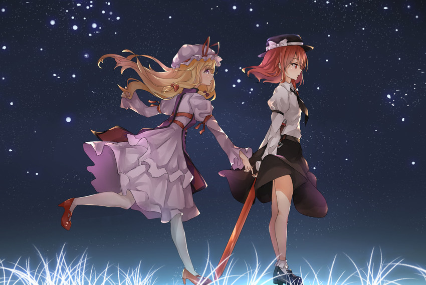 yakumo yukari and usami renko (touhou) drawn by scarlet_dango