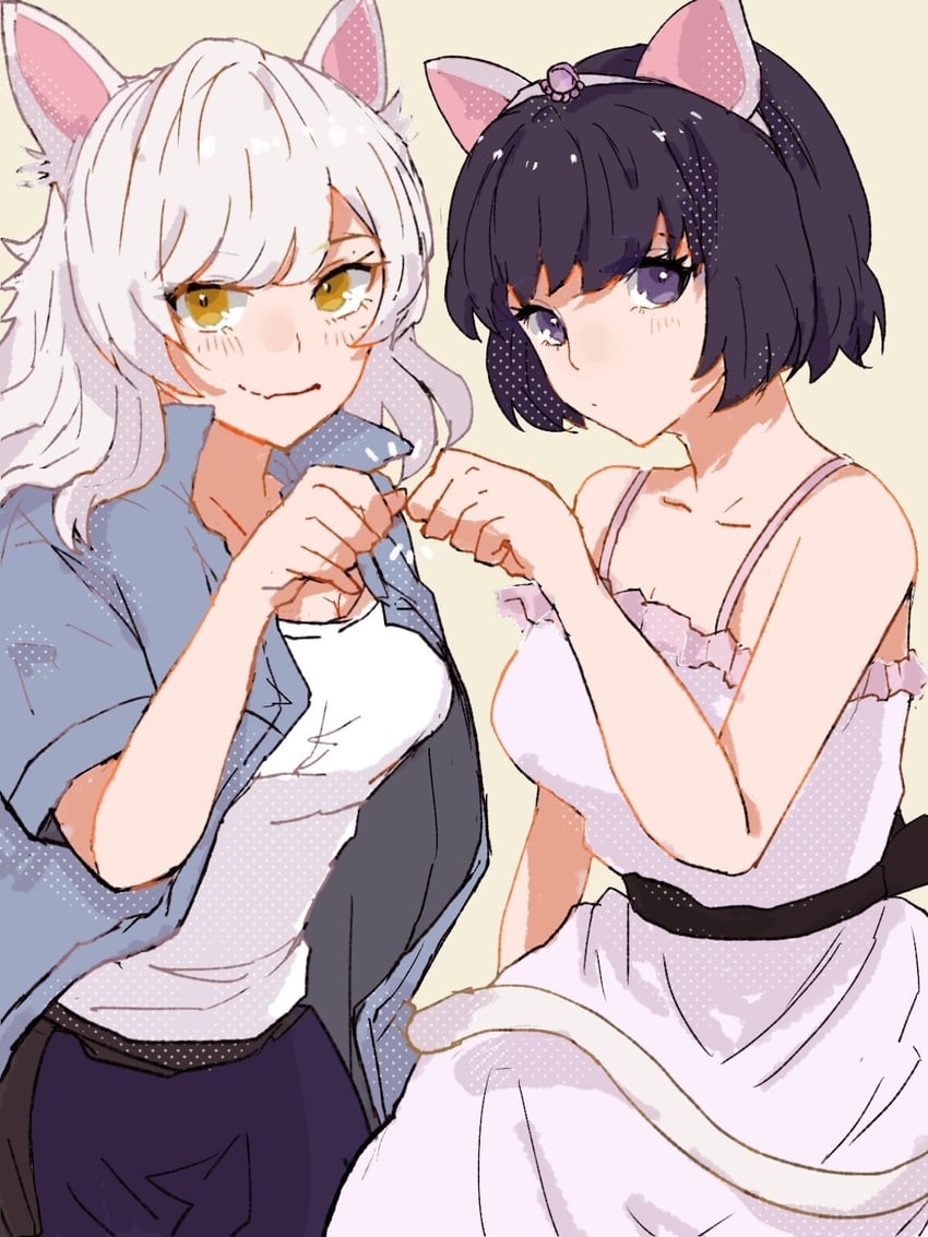 hanekawa tsubasa and black hanekawa (monogatari and 2 more) drawn by valhalla0707
