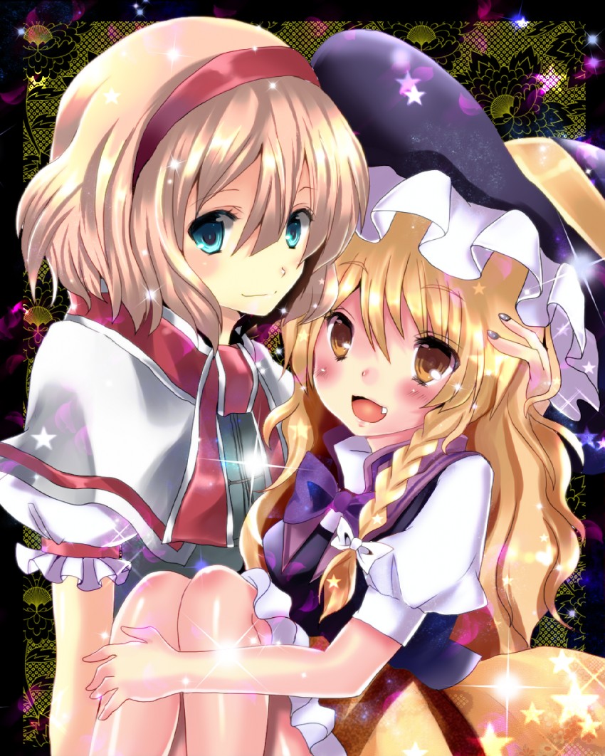 kirisame marisa and alice margatroid (touhou) drawn by kurekore