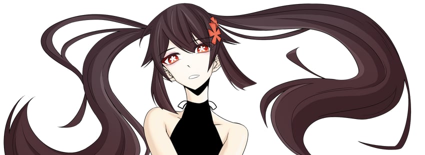 hu tao (genshin impact and 1 more) drawn by hikariblue