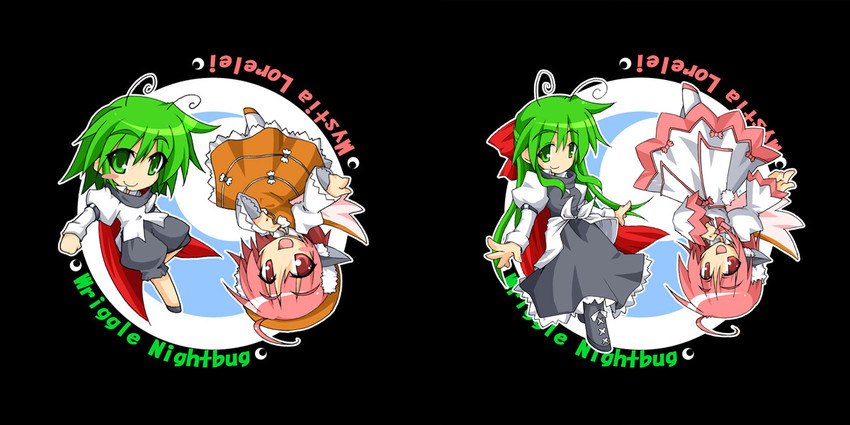 mystia lorelei and wriggle nightbug (touhou and 1 more) drawn by hemogurobin_a1c