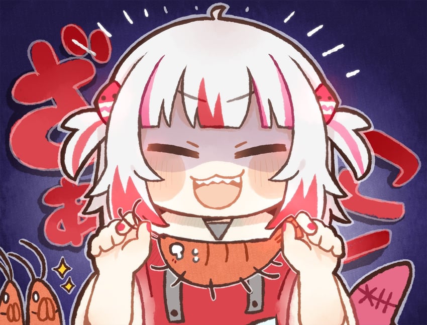 gawr gura and ebi-chan (hololive and 3 more) drawn by same_anko