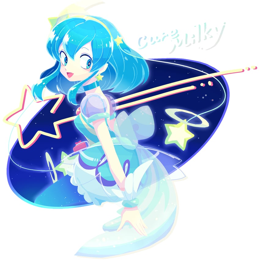 hagoromo lala and cure milky (precure and 1 more) drawn by ojigi