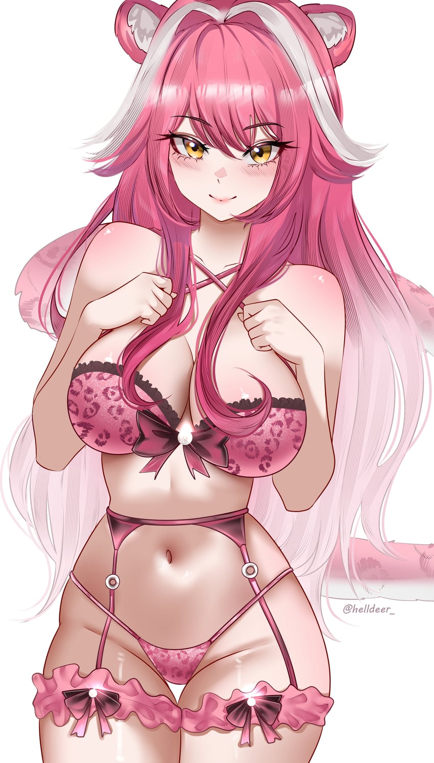 raora panthera (hololive and 1 more) drawn by helldeer