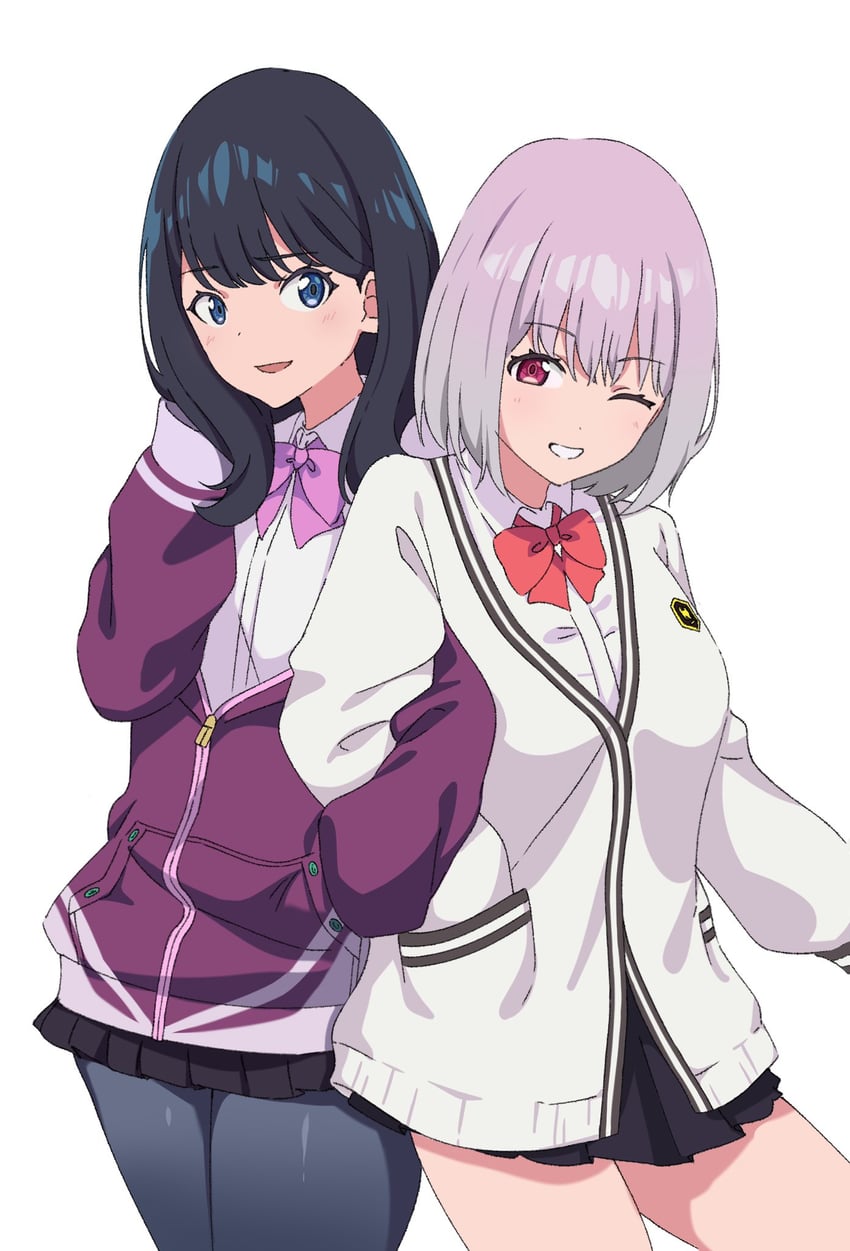 takarada rikka and shinjou akane (gridman universe and 1 more) drawn by 09_xyz