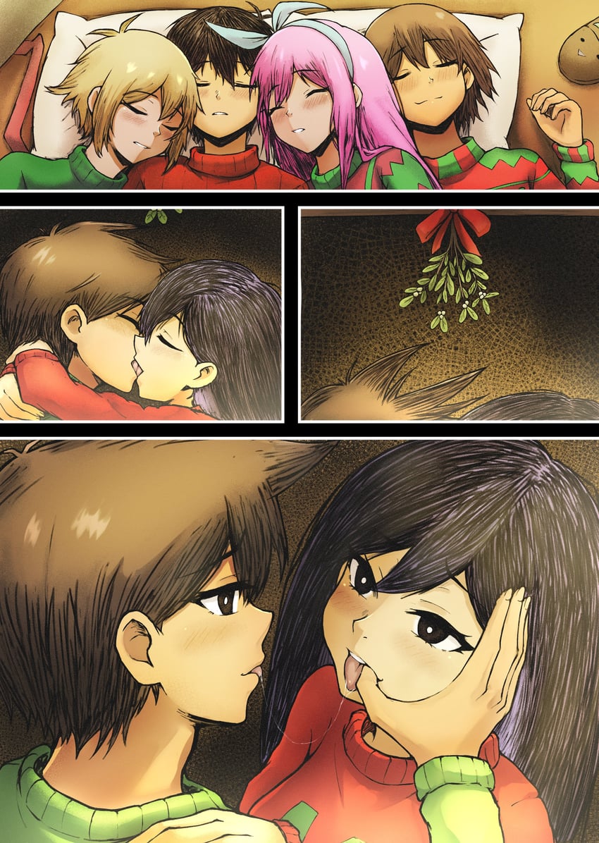 sunny, basil, aubrey, kel, mari, and 1 more (omori) drawn by vegasvat1