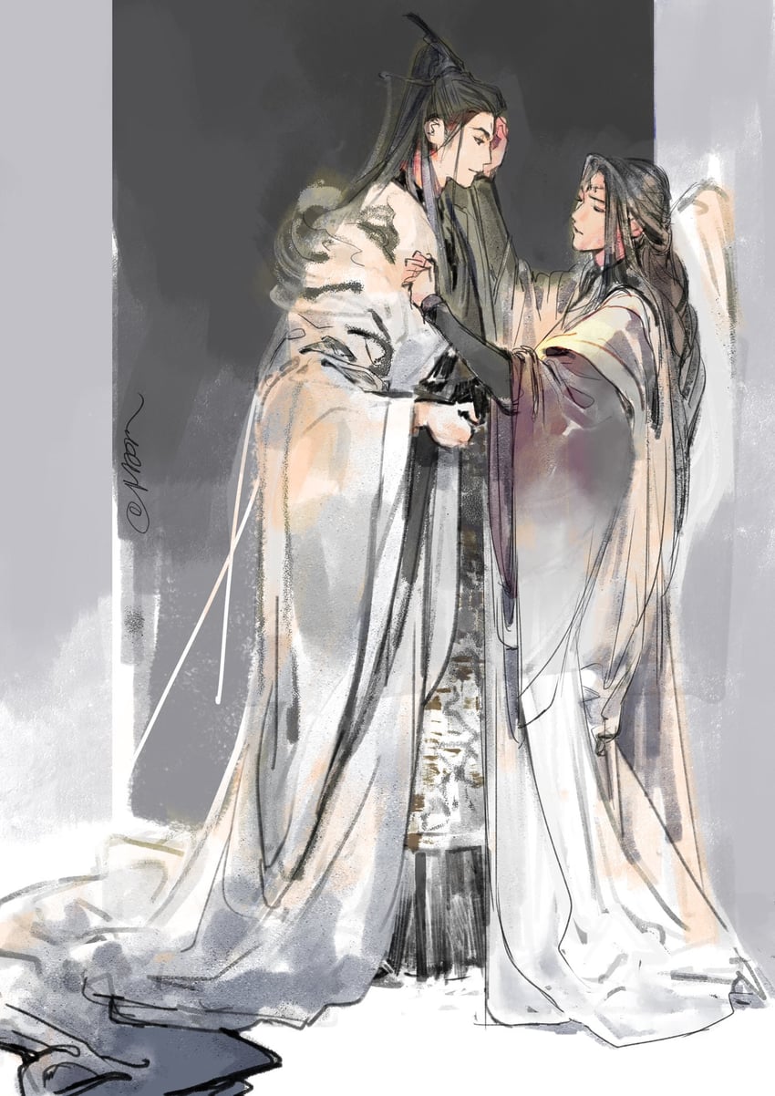 jun wu and mei nianqing (tianguan cifu) drawn by mooncakebun