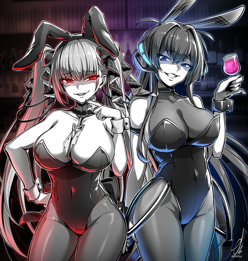 formidable and new jersey (azur lane) drawn by ebiblue