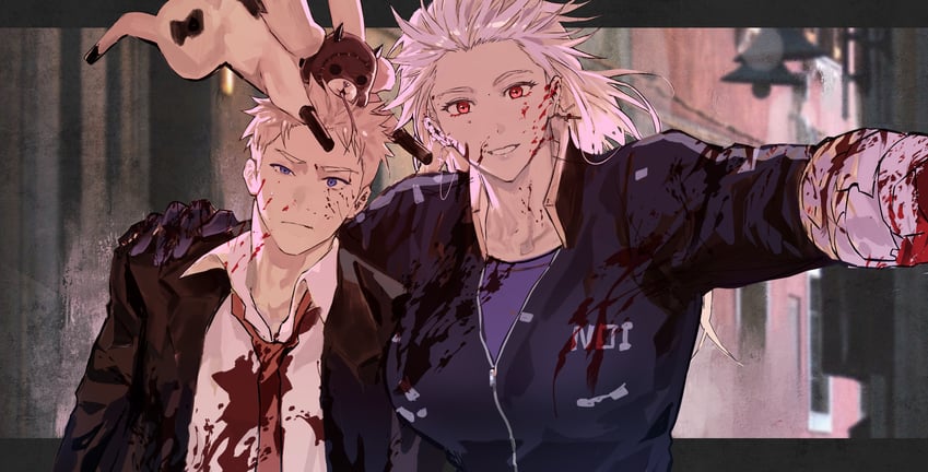 noi, shin, and kikurage (dorohedoro) drawn by park_ongjol