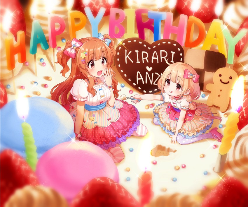 futaba anzu and moroboshi kirari (idolmaster and 1 more) drawn by kurasaki_moroko