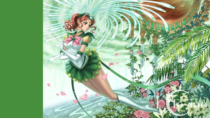 kino makoto, sailor jupiter, and super sailor jupiter (bishoujo senshi sailor moon and 2 more) drawn by eclosion